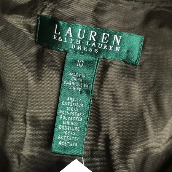 ✨HP New With Tags Chiffon Wraparound Olive Dress - Picture 7 of 8